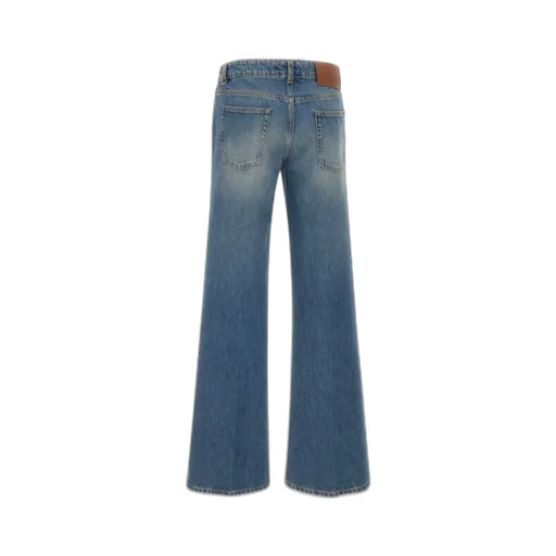 Victoria Beckham Logo Patch Low Rise Jeans