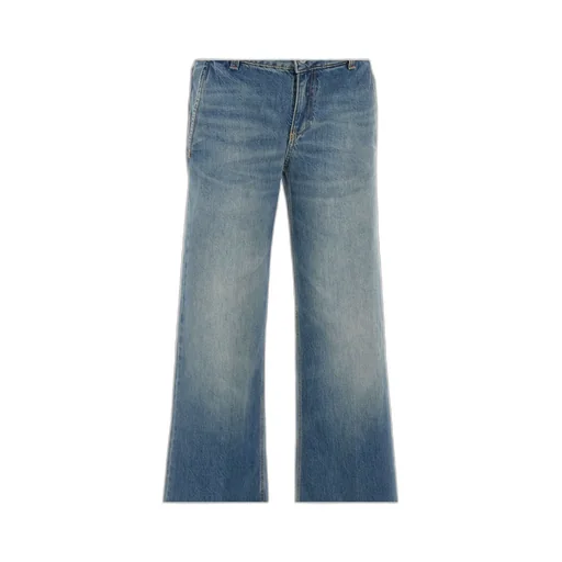Victoria Beckham Logo Patch Low Rise Jeans