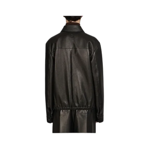 Ferragamo Zip-Up Leather Jacket