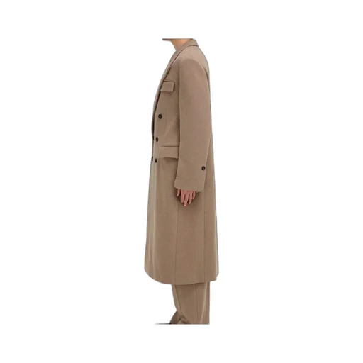 Jersey Interlock Double Breasted Coat