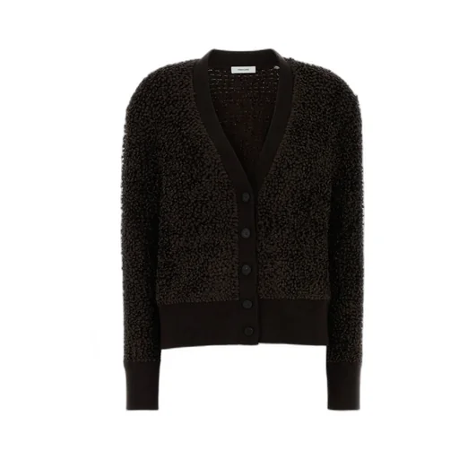 Ferragamo V-Neck Boucle Cardigan