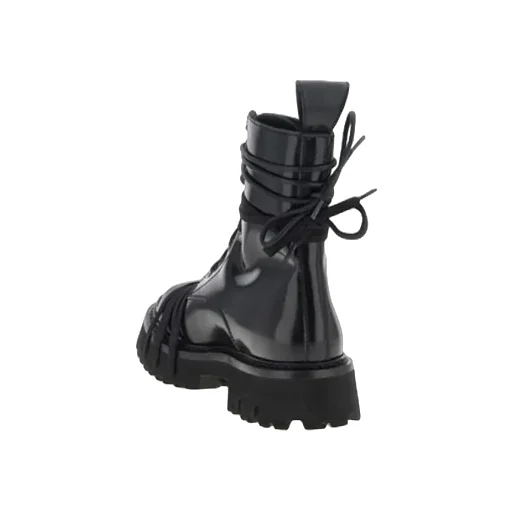 Moschino Logo Engraved Combat Boots
