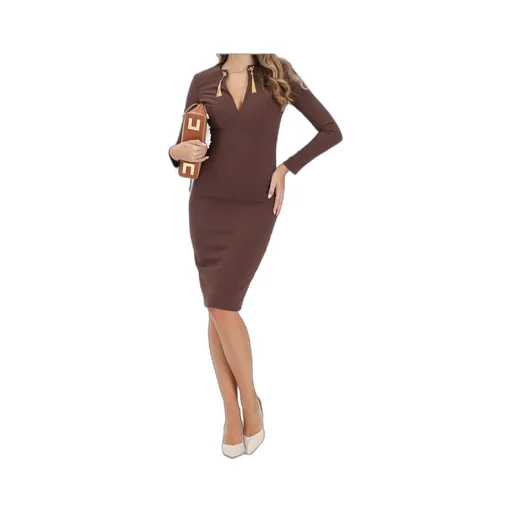 Elisabetta Franchi Chain Embellished Midi Dress