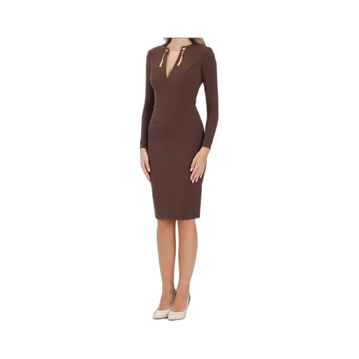 Elisabetta Franchi Chain Embellished Midi Dress