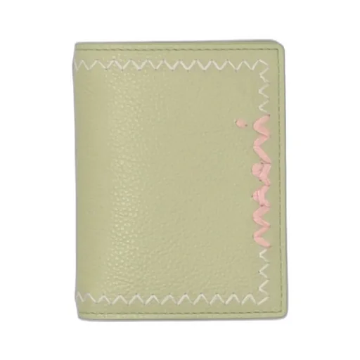 Embroidered Leather Bifold Wallet
