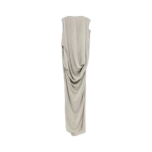 Draped Cowl-Neck Asymmetrical Dress
