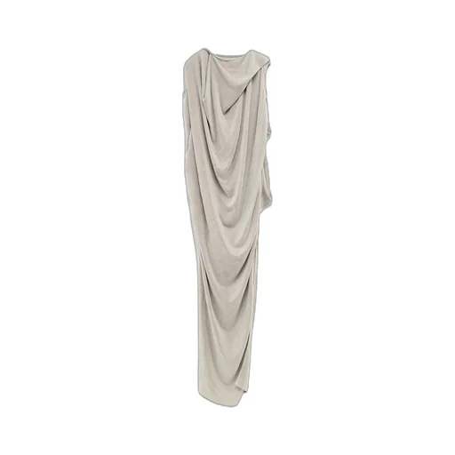Draped Cowl-Neck Asymmetrical Dress