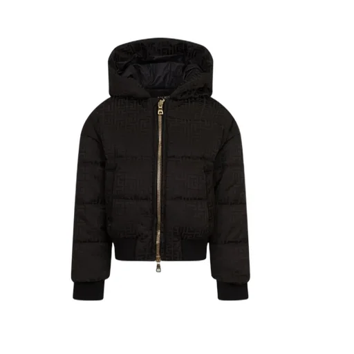 Balmain Kids Zip-Up Hooded Padded Coat