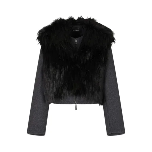 Faux-Fur Long-Sleeve Jacket