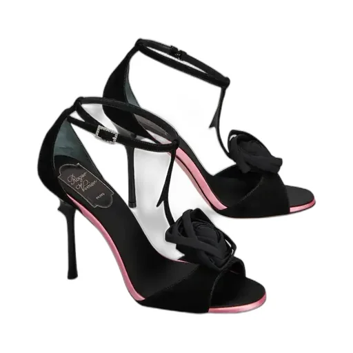 100Mm Rose Vivier T-Strap Sandals