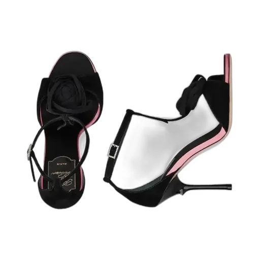 100Mm Rose Vivier T-Strap Sandals