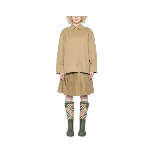 Pleated-Back Cotton Shirt