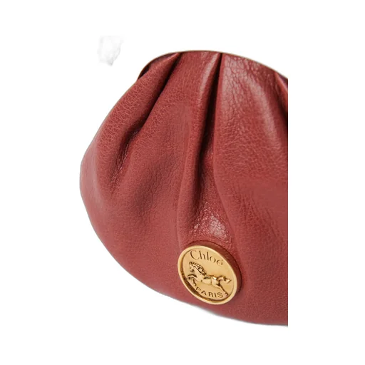 Micro Horse Medal Coin Purse Necklace In Grained Leather