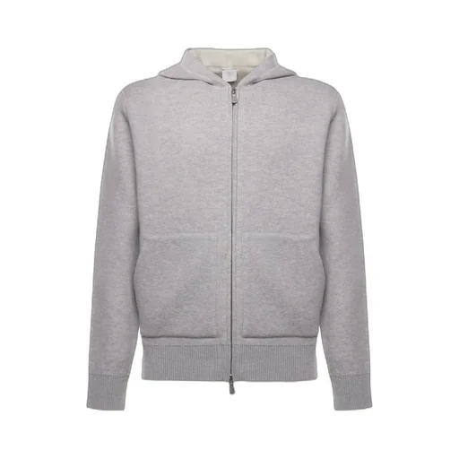 Eleventy Hooded Zip-Up Sweater
