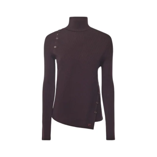 CourrÈGes Asymmetrical Hem Turtleneck Jumper