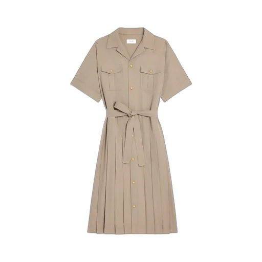 Saharienne Dress In Cotton Gabardine