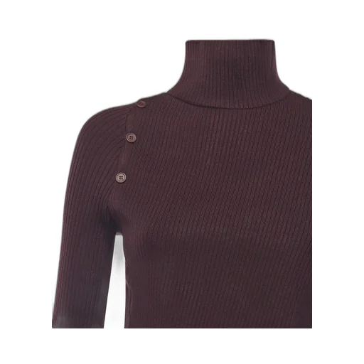 CourrÈGes Asymmetrical Hem Turtleneck Jumper
