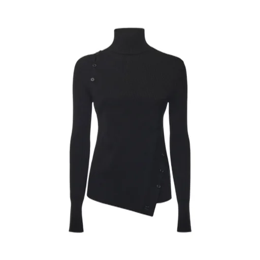 CourrÈGes Asymmetrical Hem Turtleneck Jumper