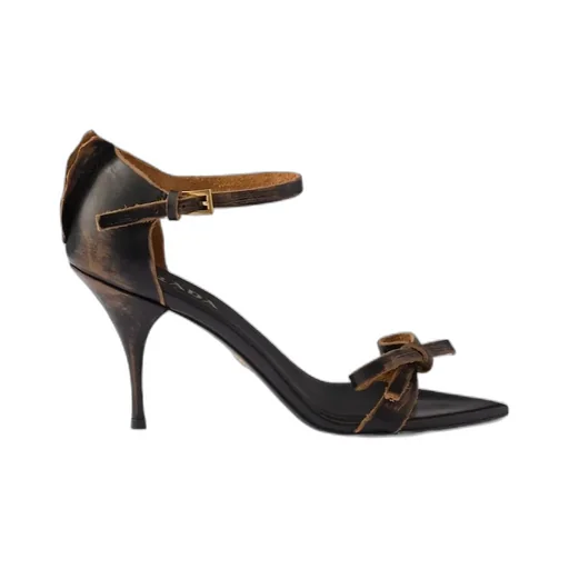 Prada Bow Detailed Heeled Sandals
