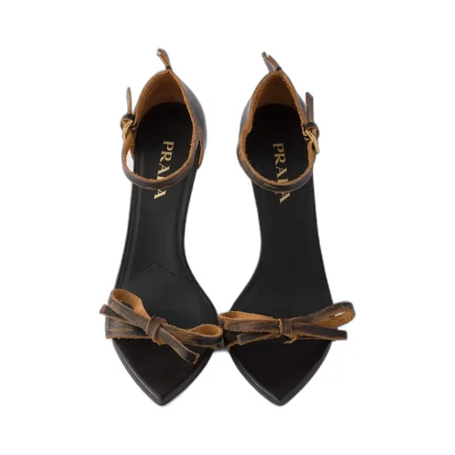 Prada Bow Detailed Heeled Sandals