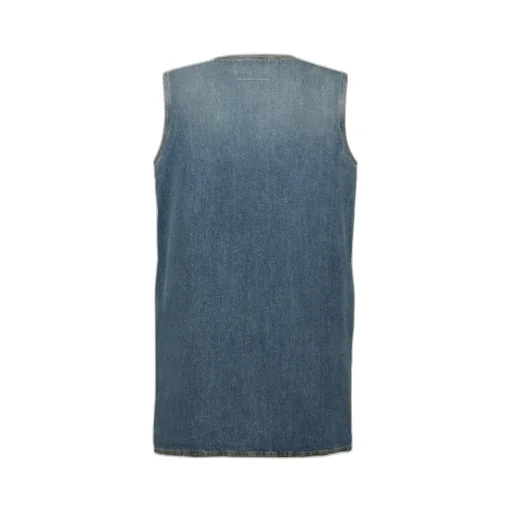 V-Neck Denim Mini Dress