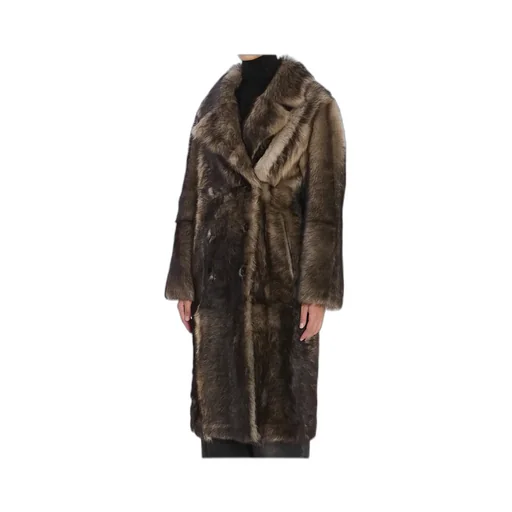 Yves Salomon Double-Breasted Fur Coat