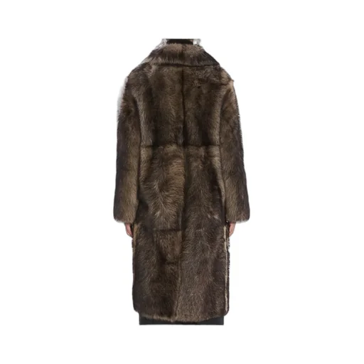 Yves Salomon Double-Breasted Fur Coat