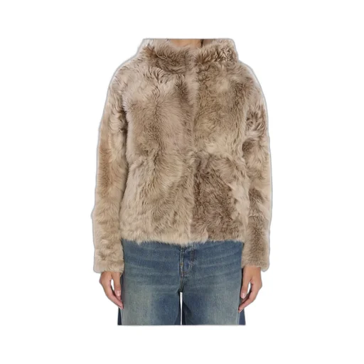 Yves Salomon Hooded Lamb Fur Jacket