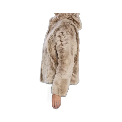 Yves Salomon Hooded Lamb Fur Jacket