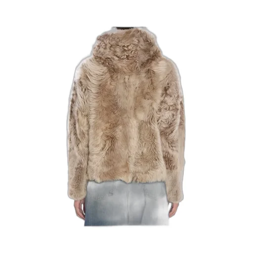 Yves Salomon Hooded Lamb Fur Jacket