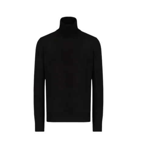 Emporio Armani Long-Sleeved Roll Neck Knitted Jumper