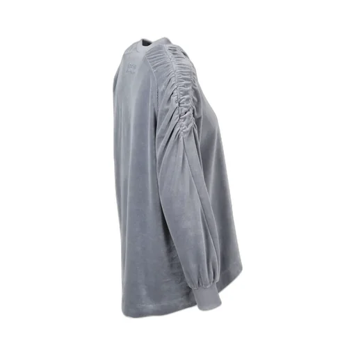 Alberta Ferretti Ruched Shoulder Crewneck Sweatshirt