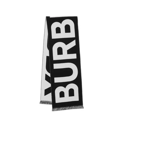 Burberry Logo Printed Fringed Scarf
