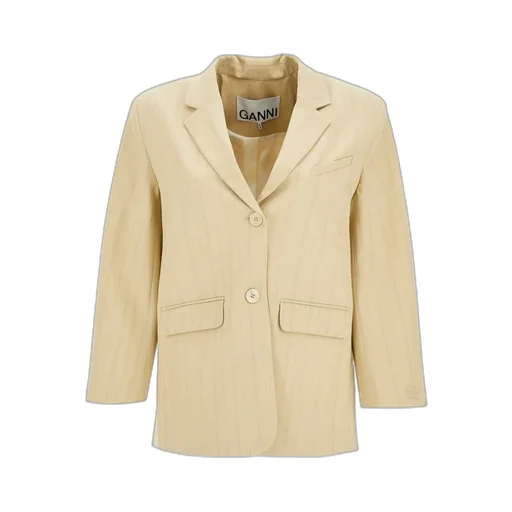 Ganni Striped Pattern Blazer