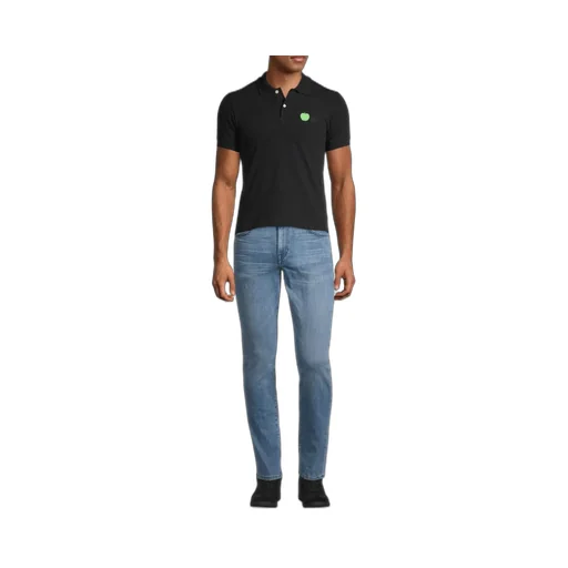 Pattern Polo Short-Sleeved Top