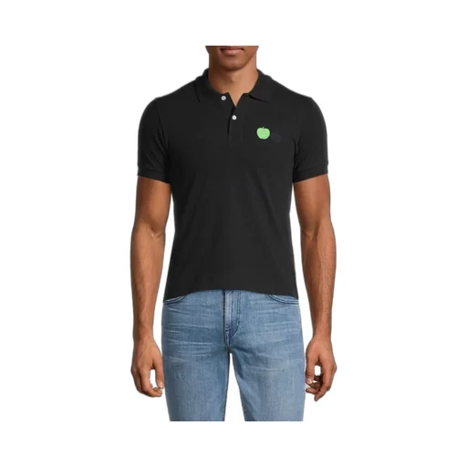 Pattern Polo Short-Sleeved Top