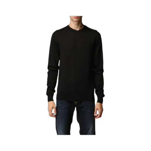 Emporio Armani Logo Embroidered Crewneck Jumper