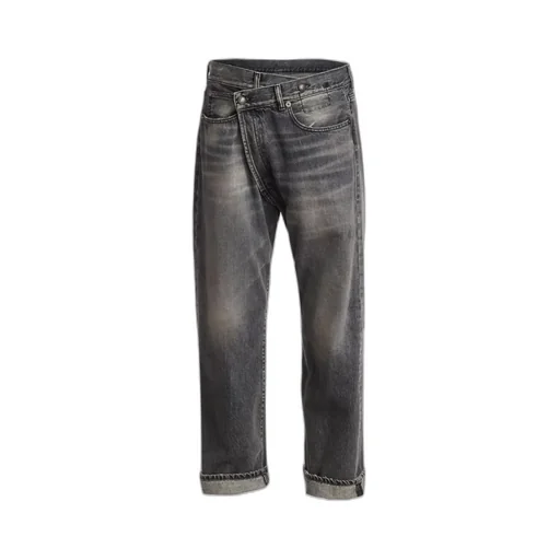 R13 Logo Patch Cross Over Jeans