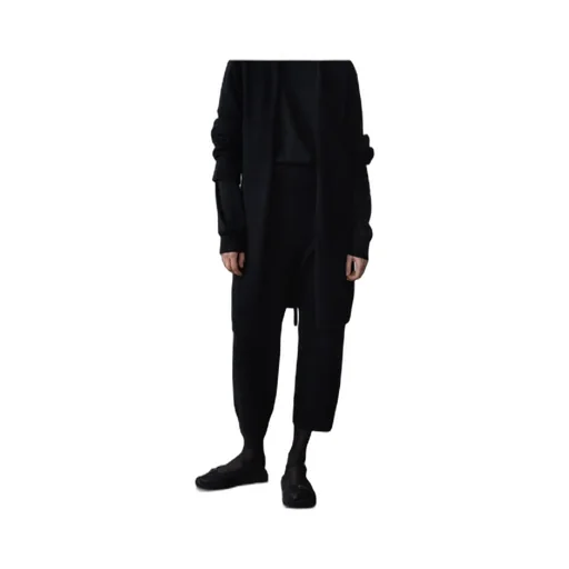Black Cashmere Knitted Quarter Pants