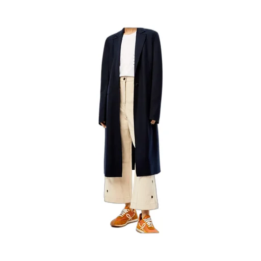 Single Breasted Coat In Wool And Cashmere