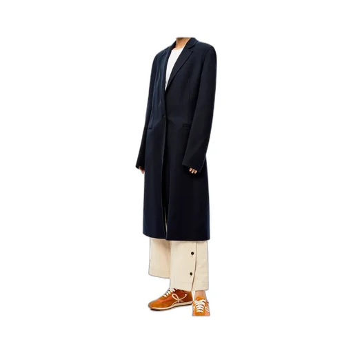 Single Breasted Coat In Wool And Cashmere