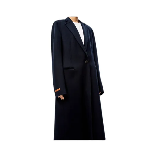 Single Breasted Coat In Wool And Cashmere