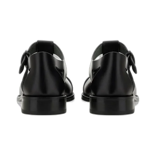 Pesca Cut-Out Leather Sandals