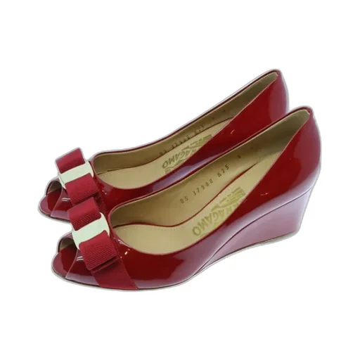 Bow Knot Fish Mouth Slope Heel Shoes