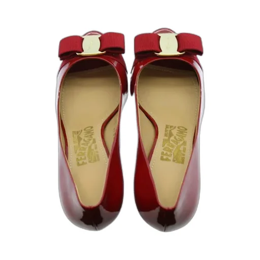 Bow Knot Fish Mouth Slope Heel Shoes
