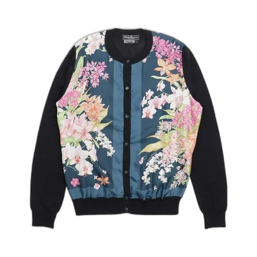 Round-Collar Button Cardigan