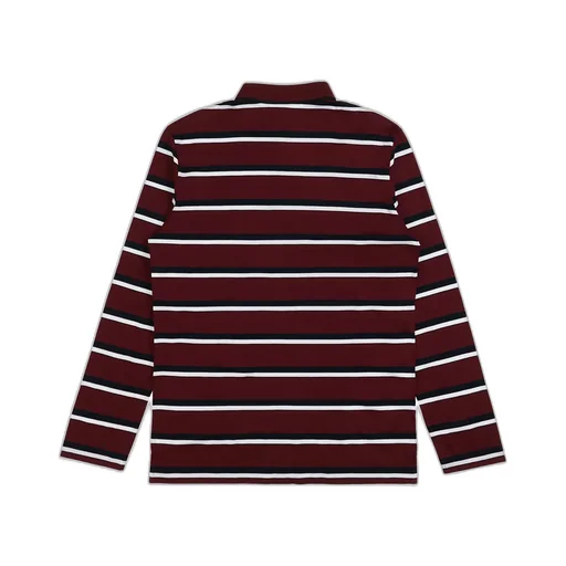 Polo Shirt With Logo Striped Lapel