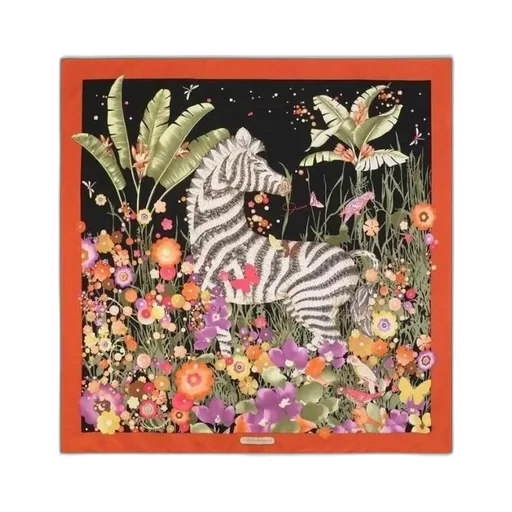 Printed Square Silk Scarf