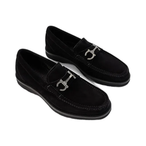 Logo Buckle Business Casual Shoes