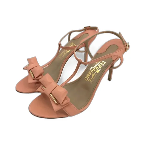 Logo Open-Toed High-Heeled Sandals